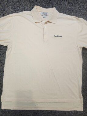 Vintage E. Magrath C-Zone Dancing Rabbits Golf Polo Shirt Mens L Beige Hong Kong